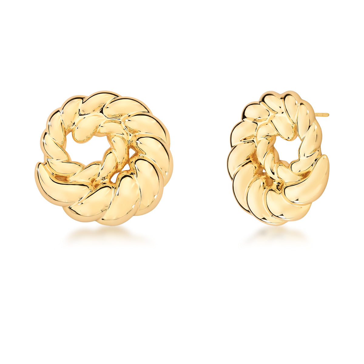 Gold Ember Button Earrings