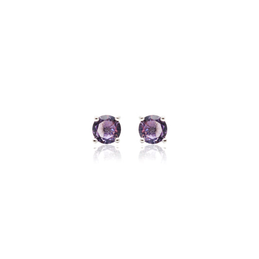 Purple Love Stud Earrings