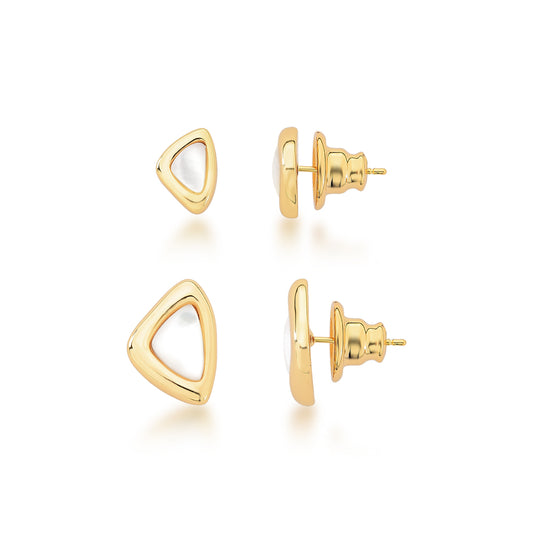 Mother of Pearl Delight Stud Earrings Set