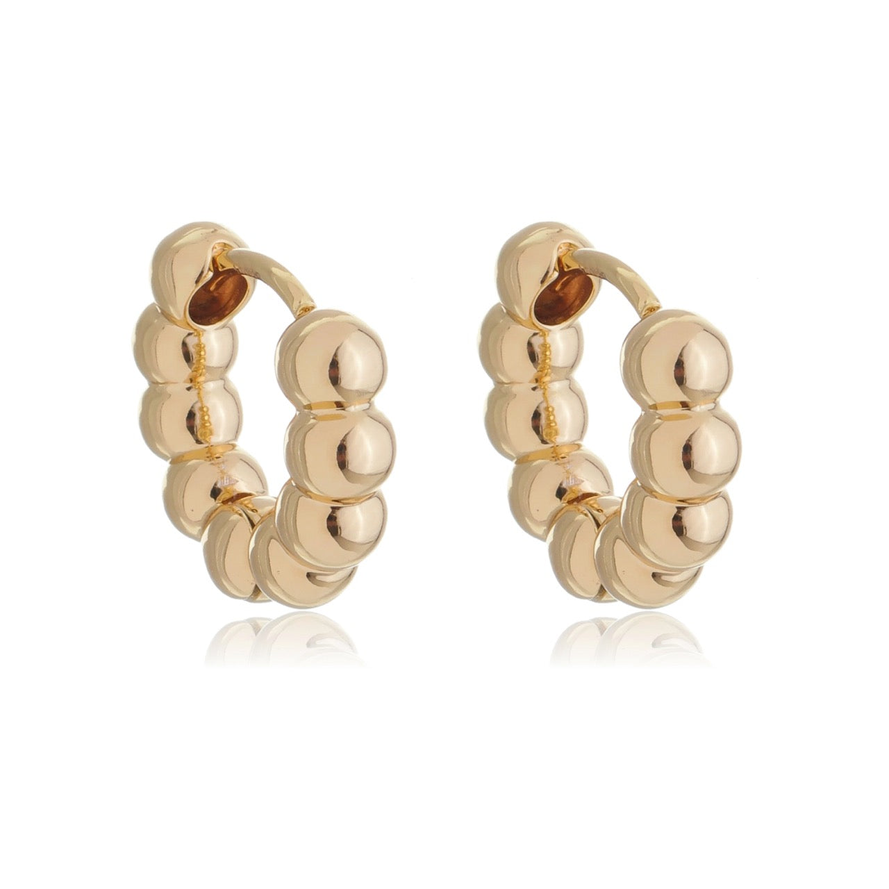 Bubble Gold Hoops Small Size