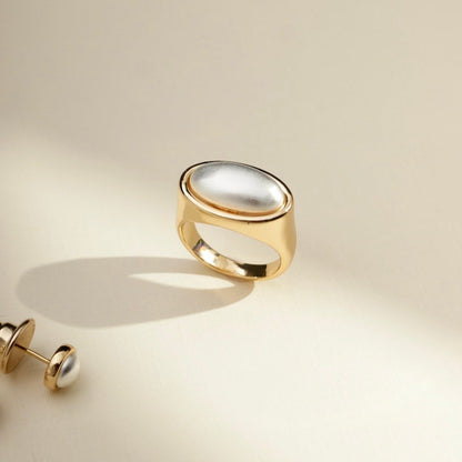 Geometric Oval Ring